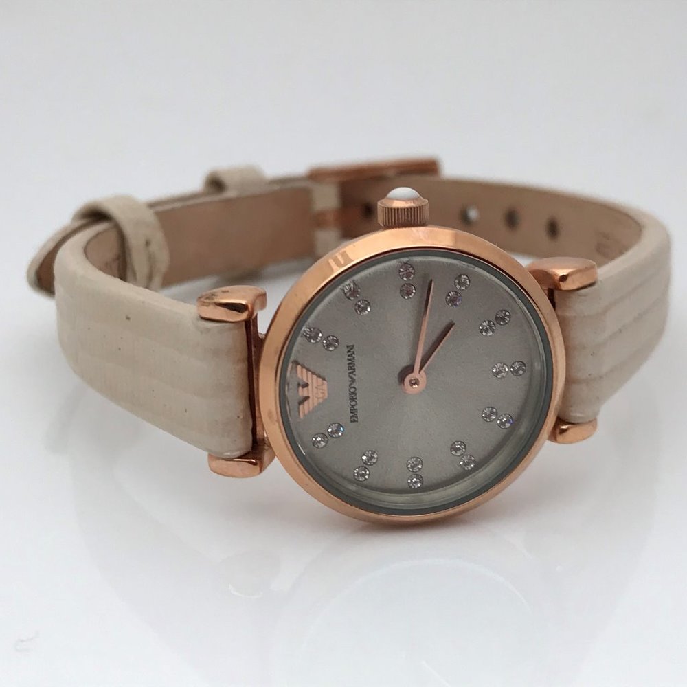 Emporio Armani Women Watch AR1762 Genuine Leather - Picture 3 of 8